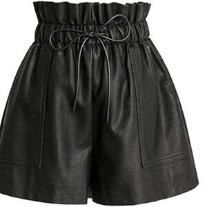 NWT SChhjzpj Faux Leather  Shorts